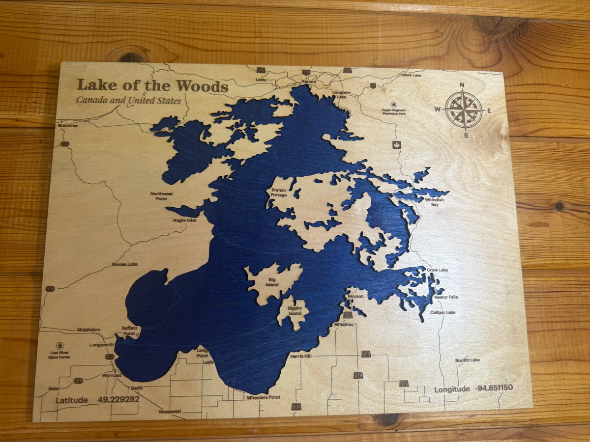 Custom Layered Lake Map