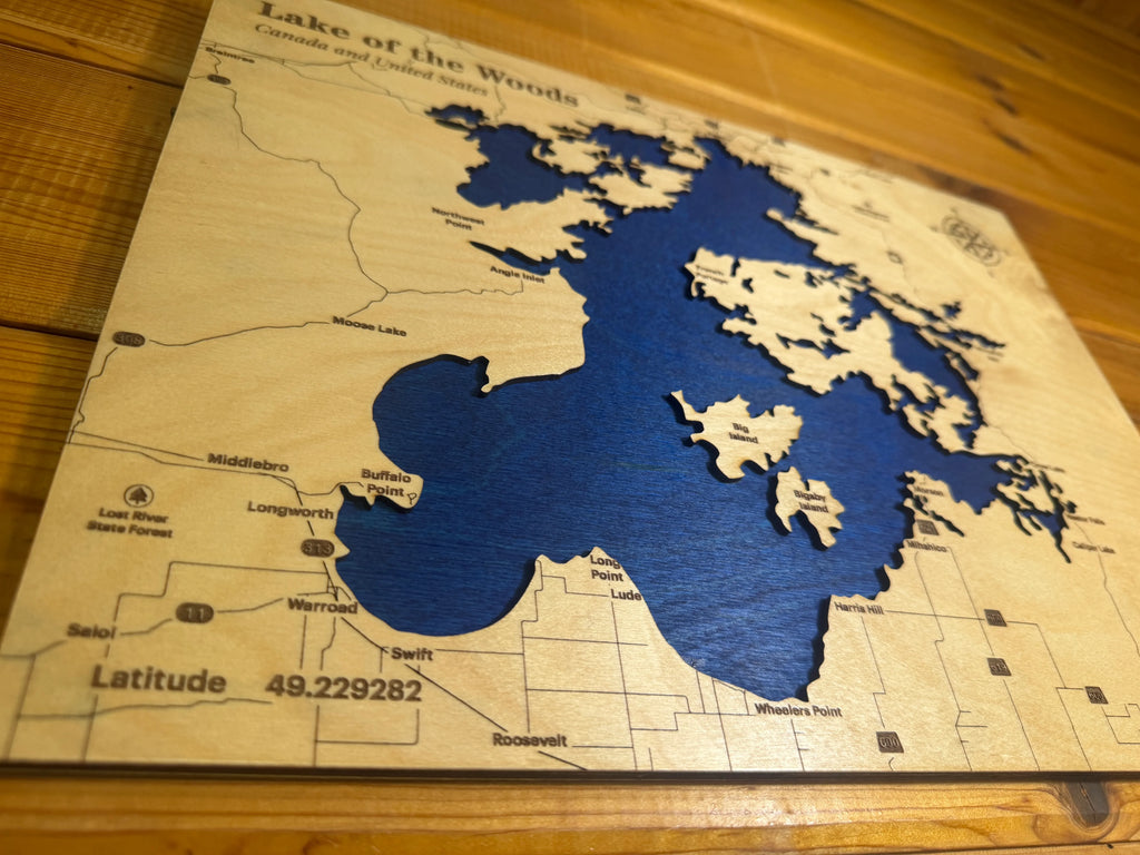 Custom Layered Lake Map