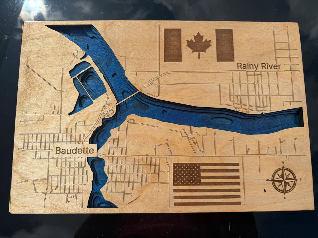Custom Layered Lake Map