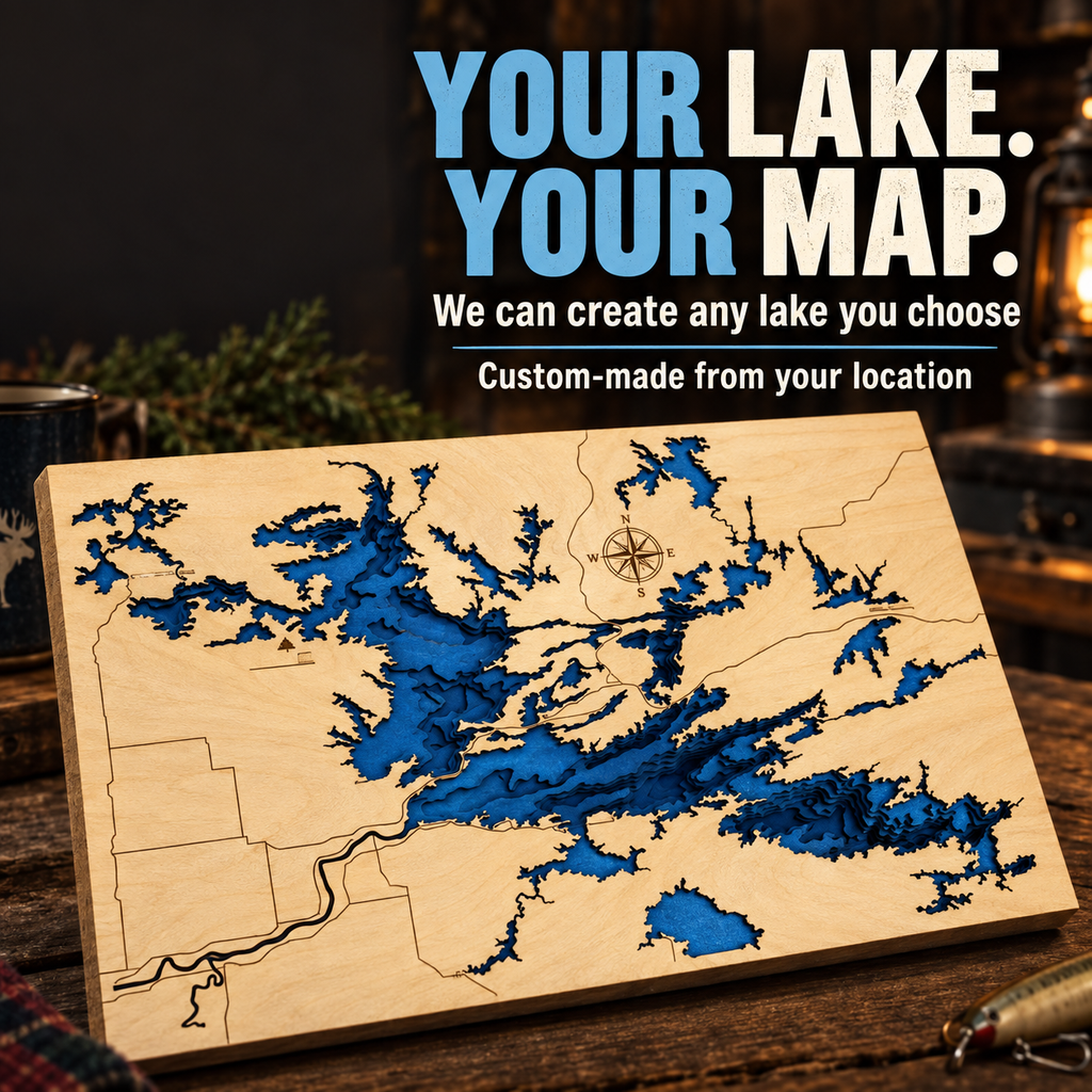 Custom Layered Lake Map