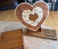 Heart-shaped wooden puzzle with engraved messages for Mom, perfect Mother's Day gift