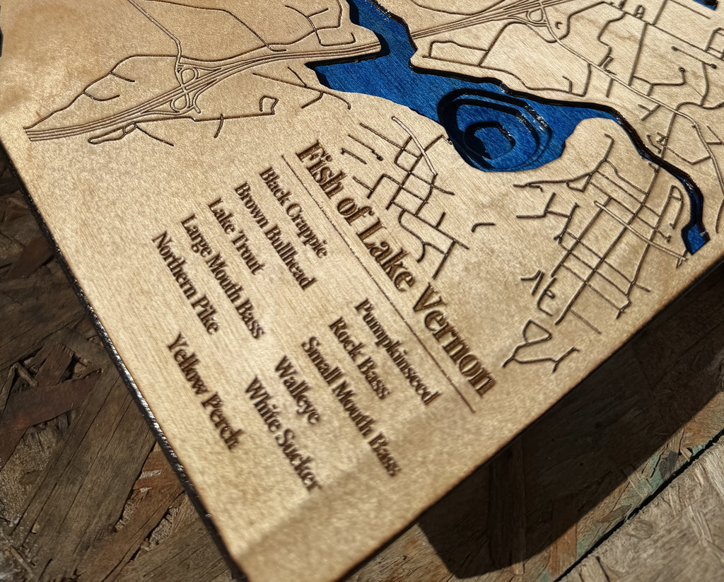 Custom Layered Lake Map