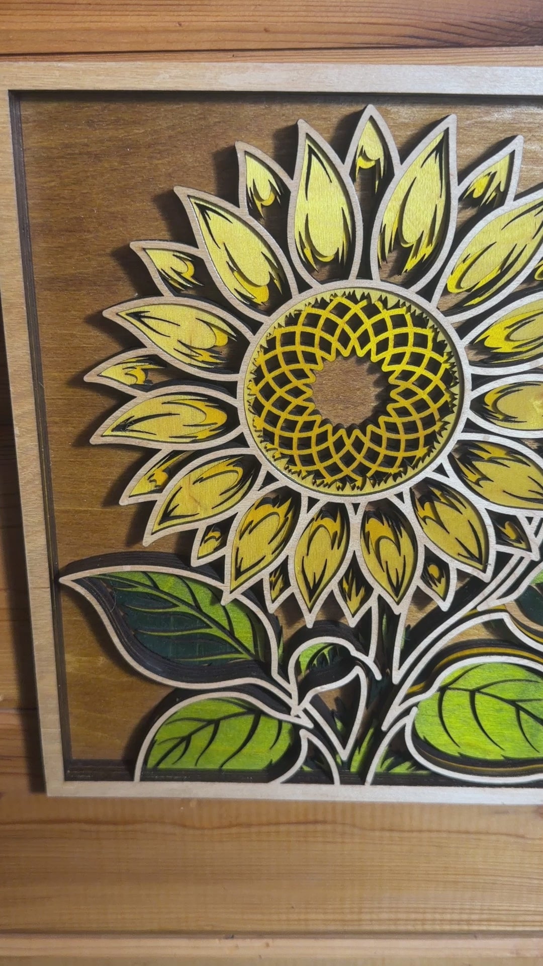 Sunflower Wood Mandala