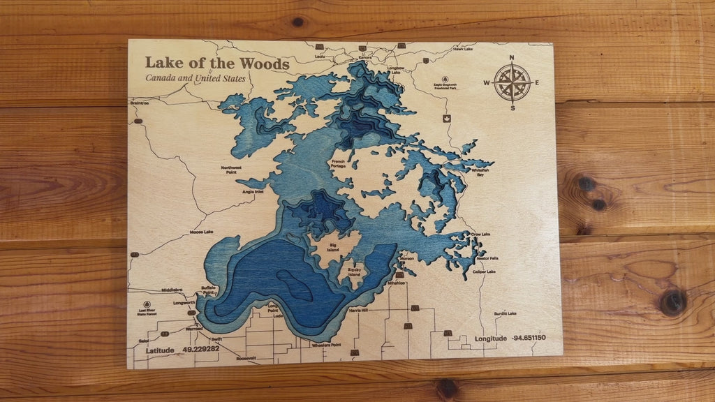 lake of the woods layered map 